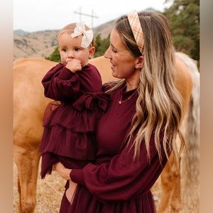 Ivy City Baby Cosette Dress in Wine